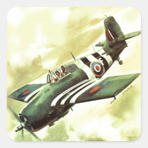 ヴィンテージ飛行機 スクエアシール