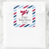 ヴィンテージ飛行機 スクエアシール (バッグ)