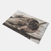 ヴィンテージ飛行機 ドアマット (アングル)