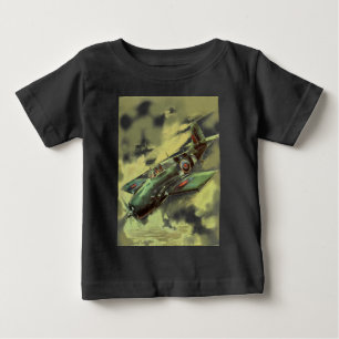 ヴィンテージ飛行機 ベビーTシャツ