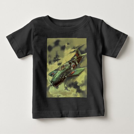 ヴィンテージ飛行機 ベビーTシャツ (正面)