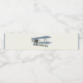 ヴィンテージ飛行機 ペットボトルラベル (シングルラベル)