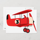 ヴィンテージ飛行機 ポストカード (正面/裏面)