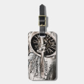 ヴィンテージ飛行機 ラゲッジタグ (正面縦)