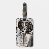 ヴィンテージ飛行機 ラゲッジタグ (裏面縦)