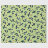 ヴィンテージ飛行機 ラッピングペーパー (フラット)