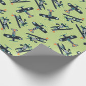 ヴィンテージ飛行機 ラッピングペーパー (角)