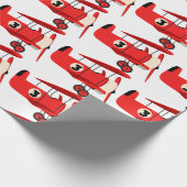 ヴィンテージ飛行機 ラッピングペーパー (角)