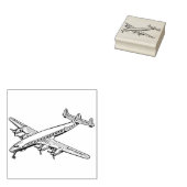 ヴィンテージ飛行機 ラバースタンプ (押印)