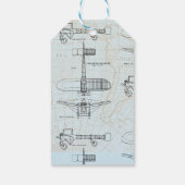 ヴィンテージ飛行機 |旅行の誕生日パーティーメッセージカード ギフトタグ (裏面)
