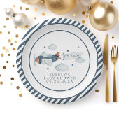 ヴィンテージ飛行機 男の子誕生会 ペーパープレート