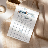 ヴィンテージ飛行機 男の子誕生 ビンゴ招待状 招待状