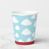 ヴィンテージ飛行機(赤飛行機)誕生日 紙コップ (裏面)