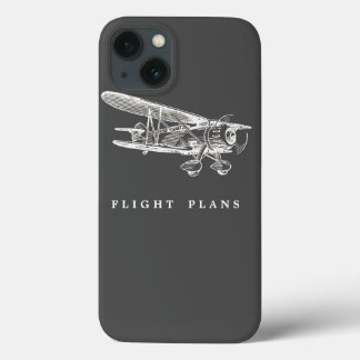 ヴィンテージ飛行機、飛行計画 iPhone 13ケース