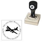 ヴィンテージ飛行機B-17要塞飛んでいる航空 ラバースタンプ (押印)