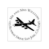 ヴィンテージ飛行機B-17要塞飛んでいる航空 ラバースタンプ (インプリント)