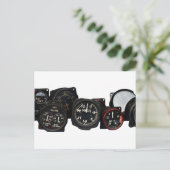 ヴィンテージ飛行機WWIIダイヤル飛んでいるディスプレイ ポストカード (スタンド正面)