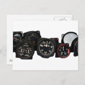 ヴィンテージ飛行機WWIIダイヤル飛んでいるディスプレイ ポストカード (正面/裏面)