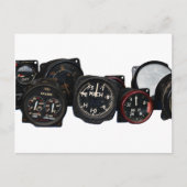 ヴィンテージ飛行機WWIIダイヤル飛んでいるディスプレイ ポストカード (正面)