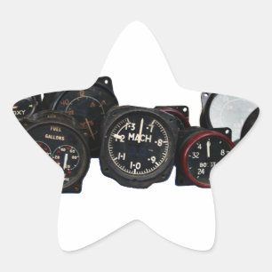 ヴィンテージ飛行機WWIIダイヤル飛んでいるディスプレイ 星シール