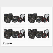 ヴィンテージ飛行機WWIIダイヤル飛んでいるディスプレイ 長方形シール (シート)