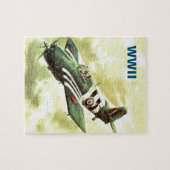 ヴィンテージ飛行機WWII世界大戦2アート絵画ズ ジグソーパズル (横)