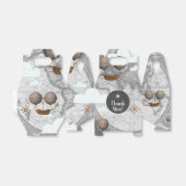 ヴィンテージ飛行船の飛行可能世界地図と雲 フェイバーボックス (折り畳みなし)