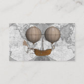 ヴィンテージ飛行船&世界地図エクスプローラーおむつラッフル エンクロージャーカード (裏面)