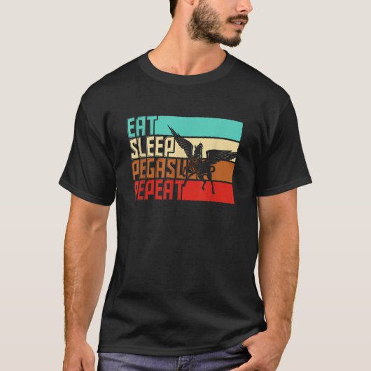 ヴィンテージ食べススリープリピートPegasus Tシャツ (正面)