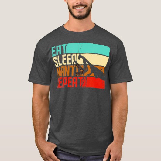 ヴィンテージ食べスリープリピート乳腺炎 Tシャツ (正面)