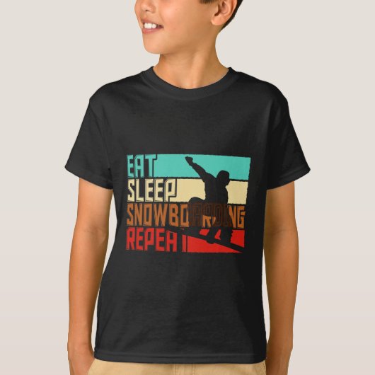ヴィンテージ食べスリープレーススノーボード Tシャツ (正面)