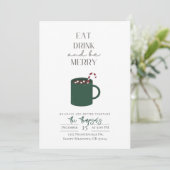 ヴィンテージ食べドリンク&ベミニマルメリーリスクリスマス 招待状 (スタンド正面)