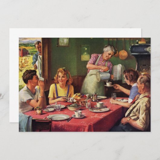 ヴィンテージ食べファミリーの朝食インザキッチン (正面/裏面)