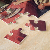 ヴィンテージ食べファミリーの朝食インザキッチン ジグソーパズル (側面)