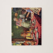 ヴィンテージ食べファミリーの朝食インザキッチン ジグソーパズル (縦)