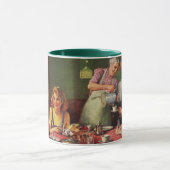 ヴィンテージ食べファミリーの朝食インザキッチン マグカップ (中央)