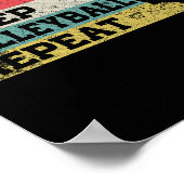 ヴィンテージ食べレトロスリープバレーボール繰り返しおもしろいSp ポスター (角)