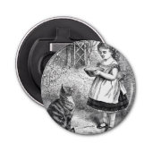 ヴィンテージ食べ物を与えガールズキャットAソース・オブ・ミルク 栓抜き (正面)