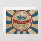 ヴィンテージ食べ物を与えサイン広告 ポストカード (正面/裏面)