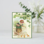 ヴィンテージ食べ物を与えズ・ダックス・セント・パトリックのデイカード ポストカード (スタンド正面)