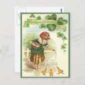 ヴィンテージ食べ物を与えズ・ダックス・セント・パトリックのデイカード ポストカード (正面/裏面)