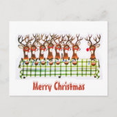 ヴィンテージ食べ物トナカイのクリスマス ポストカード (正面)