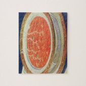 ヴィンテージ食べ物、エンドウ豆とトマトスープの熱いボウル ジグソーパズル (縦)