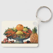 ヴィンテージ食べ物,ボウルに盛り合わせた果物 キーホルダー (正面)