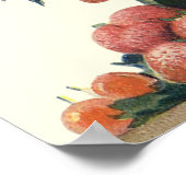 ヴィンテージ食べ物,ボウルに盛り合わせた果物 ポスター (角)