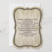 ヴィンテージ食べ、飲み物とビー結婚したルのシャワー 招待状 (裏面)