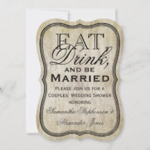 ヴィンテージ食べ、飲み物とビー結婚したルのシャワー