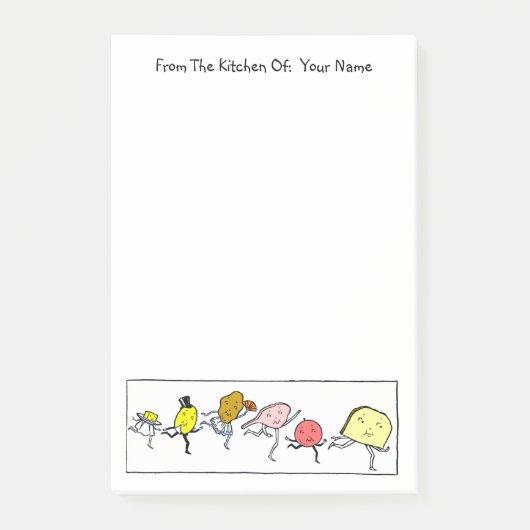 ヴィンテージ食カスタム品のPost it Notes ポストイット (正面)