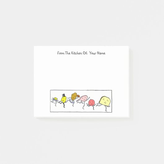 ヴィンテージ食カスタム品のPost it Notes ポストイット (正面)