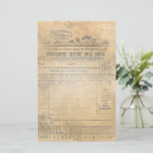 ヴィンテージ食事小切手解体帳紙 (スタンド正面)